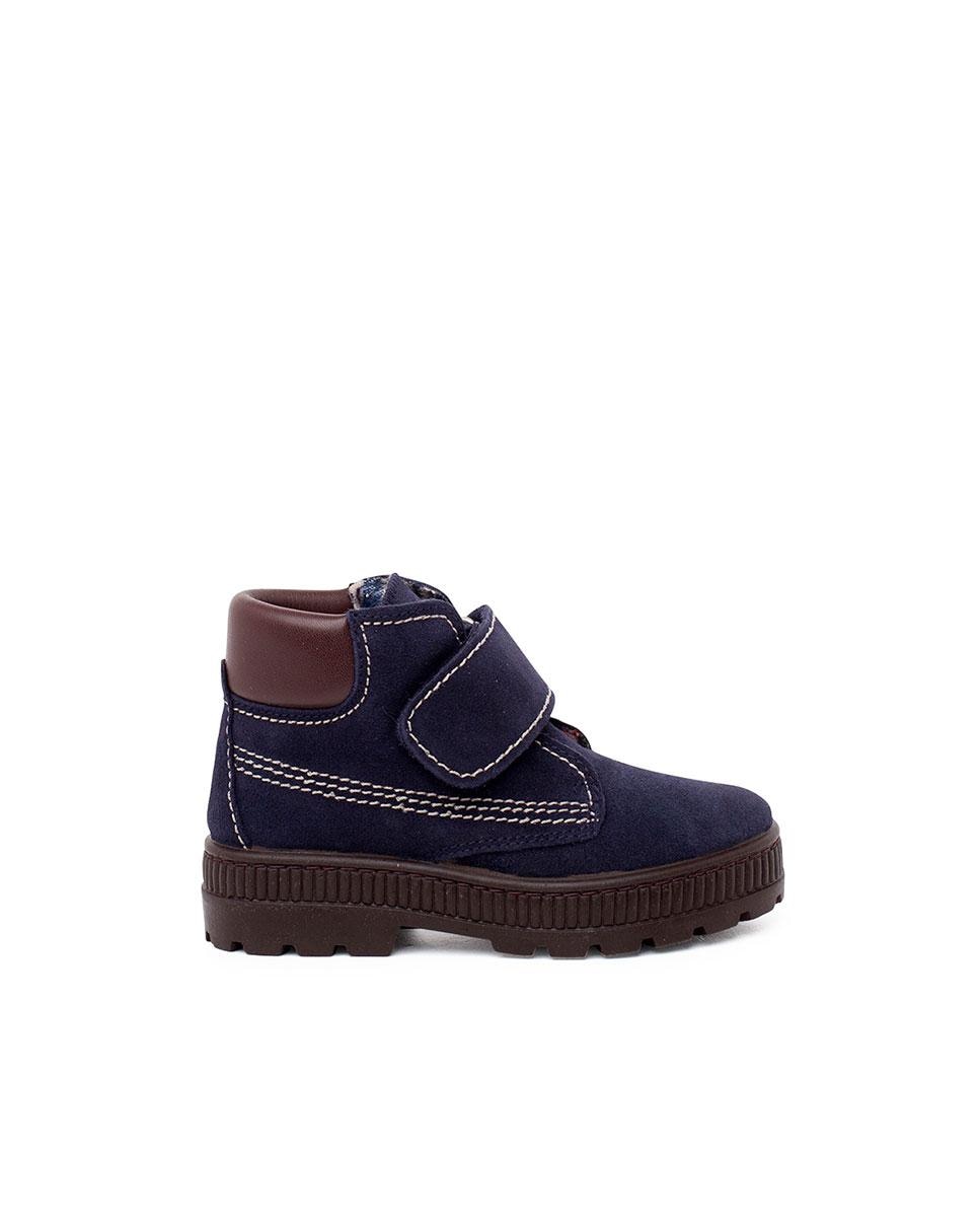 Botines de niños de piel con cierre adherente - Pisamonas - Marino Marino-1