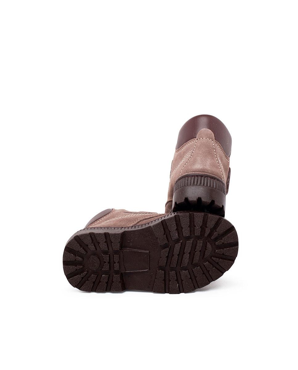 Botines de niños de piel con cierre adherente - Pisamonas - Gris Gris-3