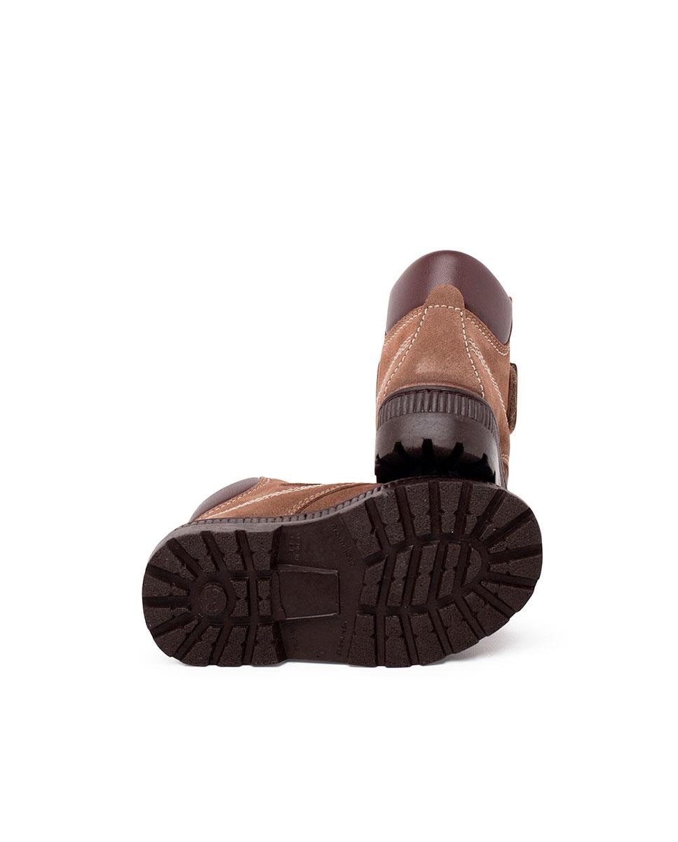 Botines de niños de piel con cierre adherente - Pisamonas - Taupé Taupé-3
