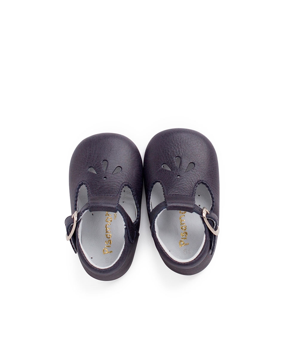Pepitos de bebé de piel con detalle perforado - Pisamonas - Azul marino Azul marino-4