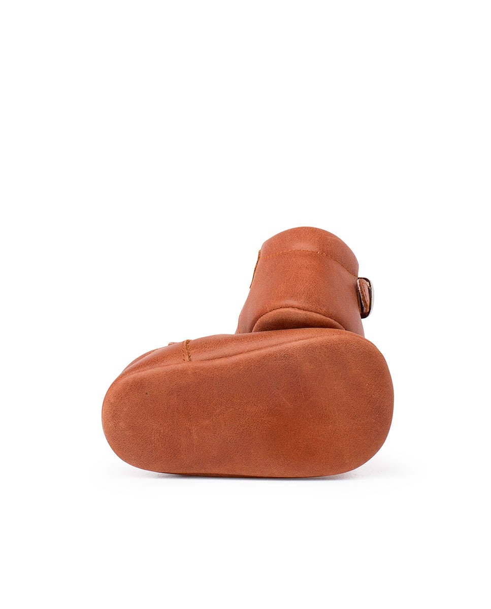 Pepitos de bebé de piel con detalle perforado - Pisamonas - Camel Camel-2