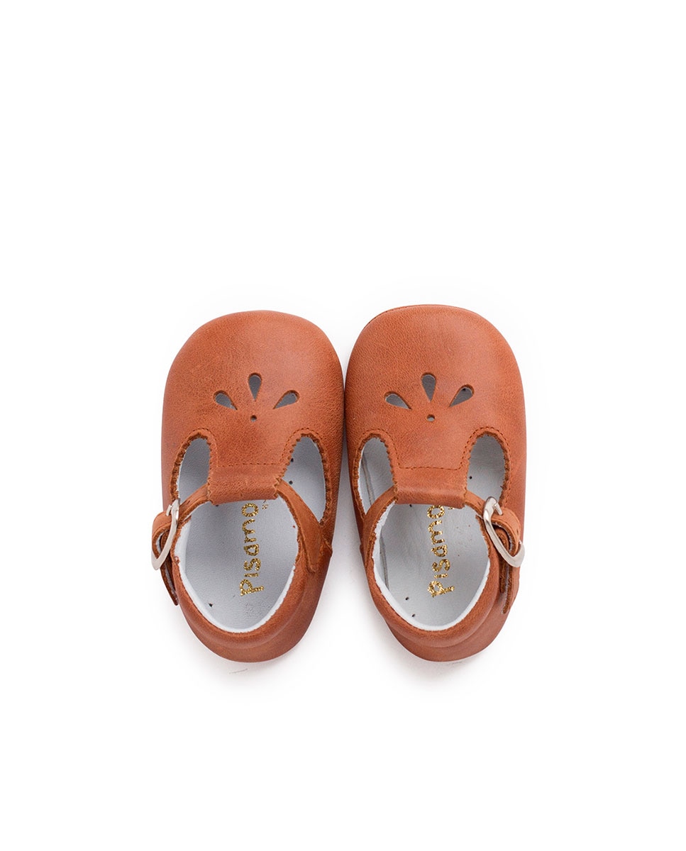 Pepitos de bebé de piel con detalle perforado - Pisamonas - Camel Camel-4