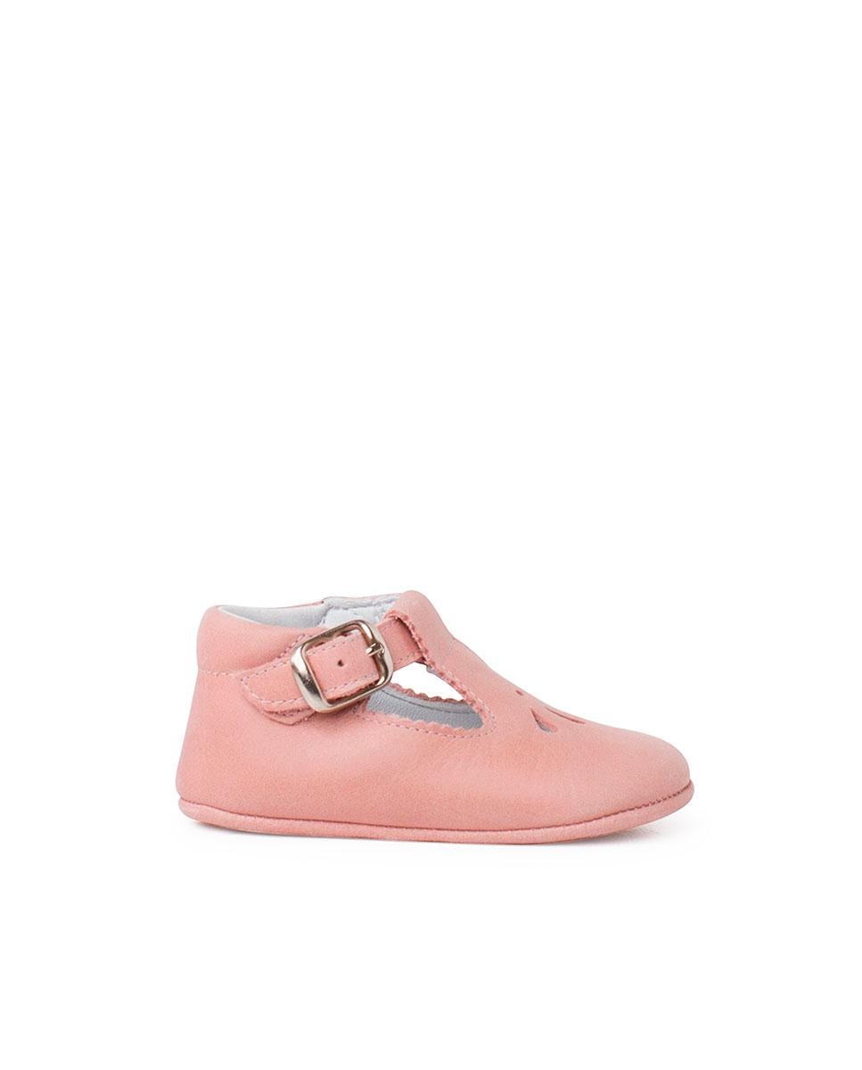 Imagen 0 de Pepitos de bebé de piel con detalle perforado Rosa claro