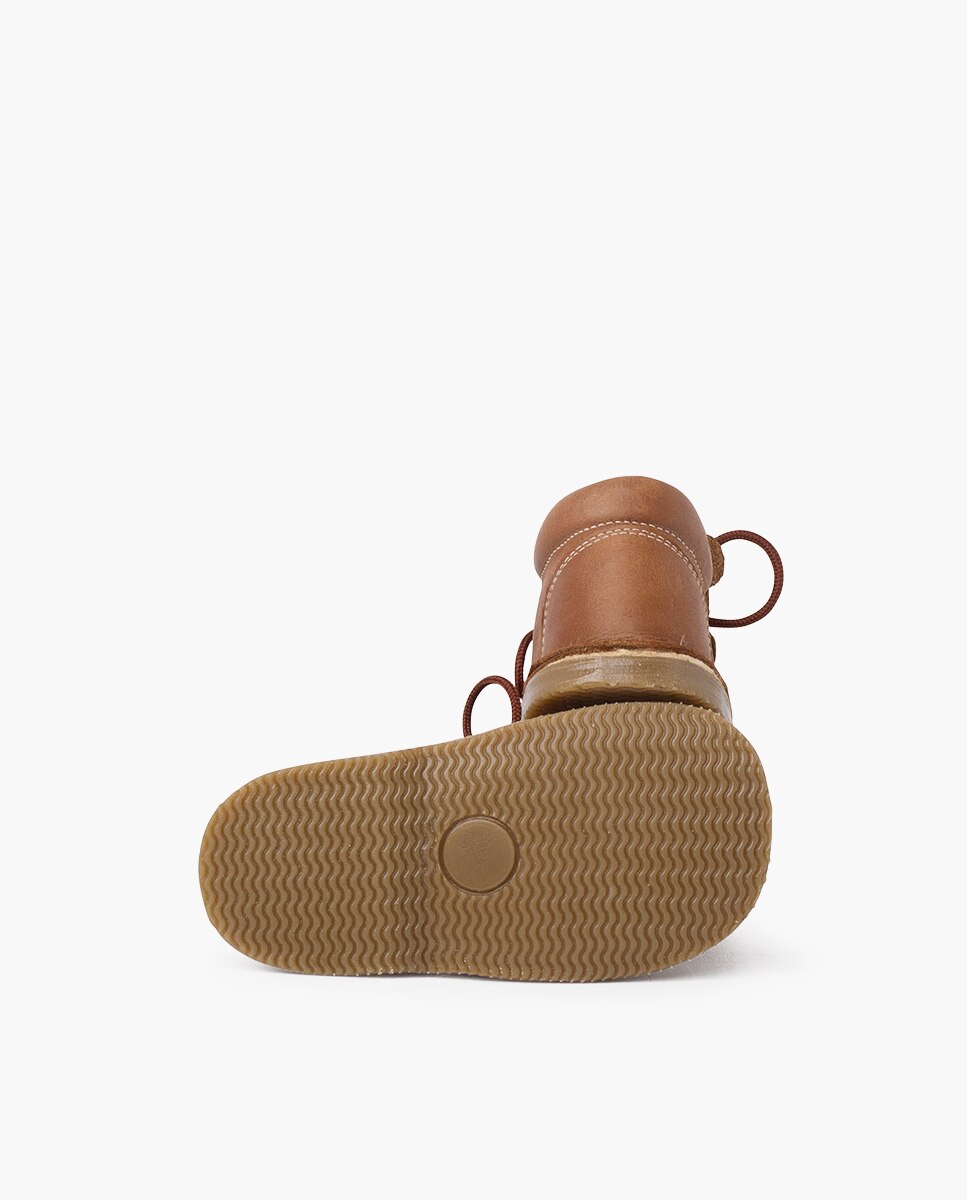 Botas de bebé piel cordones cara monito - Pisamonas - Camel Camel-2