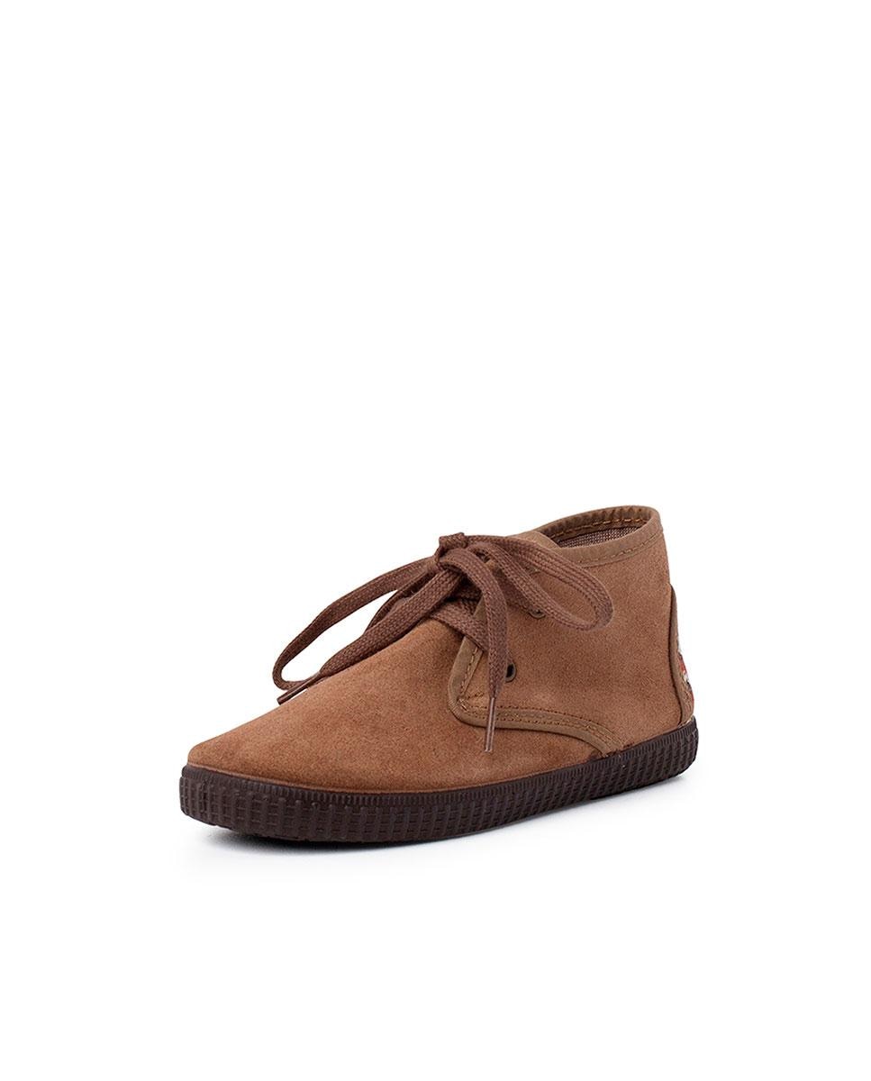 Botines de bebés de piel con cordones - Pisamonas - Taupé Taupé-2