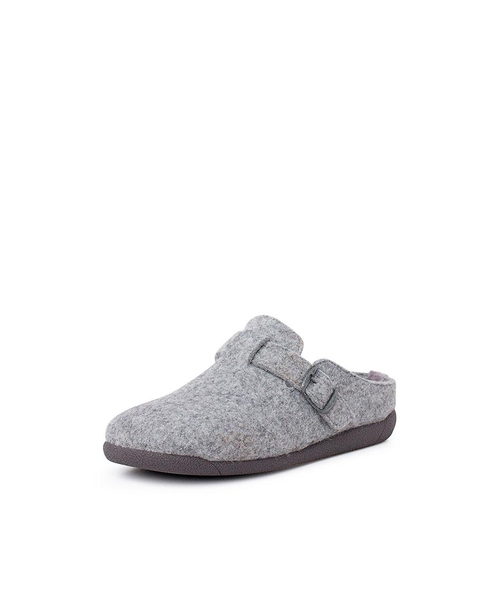 Imagen 2 de Zapatillas de casa abiertas de niños con hebilla - Pisamonas - Gris Gris