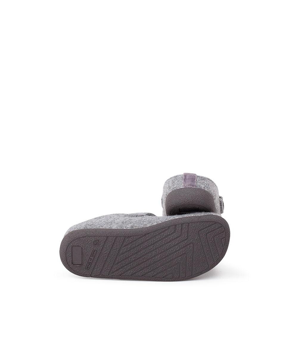 Imagen 3 de Zapatillas de casa abiertas de niños con hebilla - Pisamonas - Gris Gris