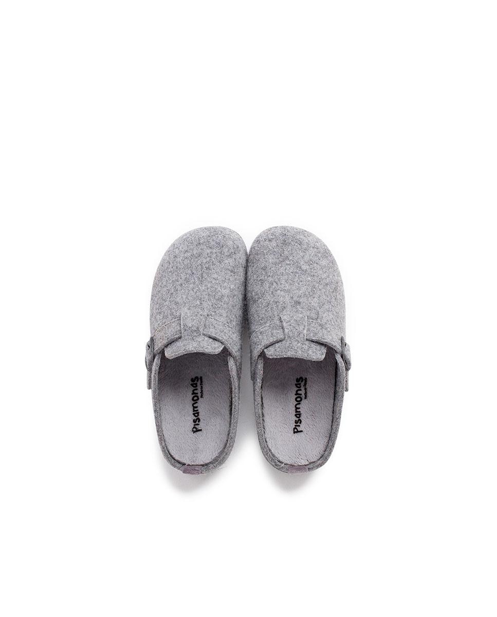 Imagen 5 de Zapatillas de casa abiertas de niños con hebilla - Pisamonas - Gris Gris
