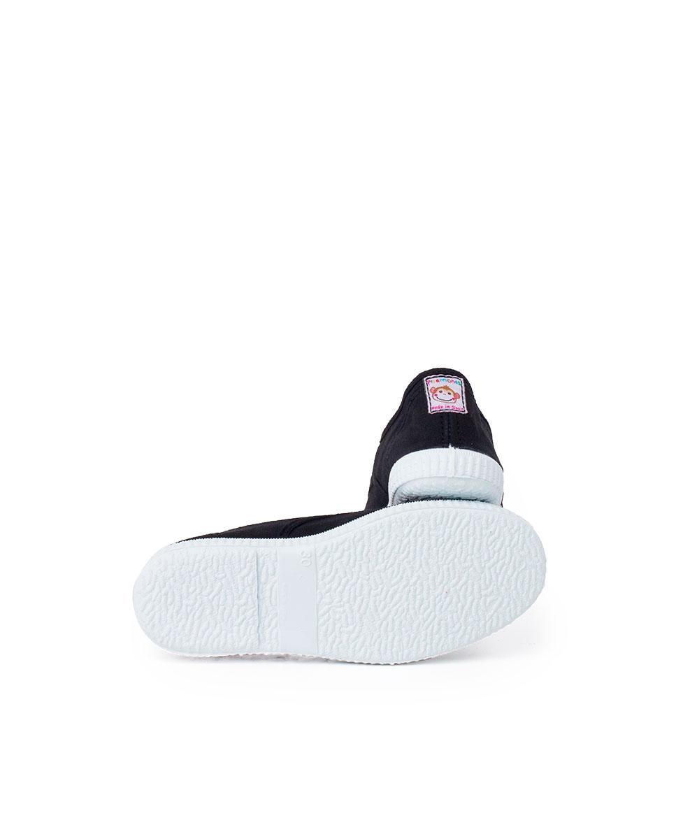 Zapatillas Lona Punta Goma Sin Cordones en arena - Pisamonas - Negro Negro-3