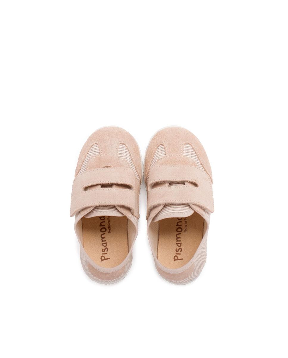 Zapatillas de lona de niños con cierre adherente - Pisamonas - Beige Beige-5