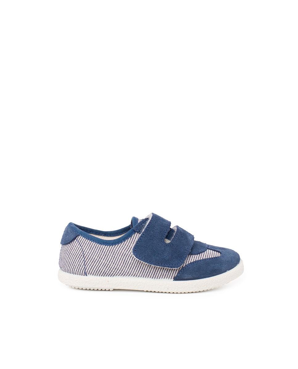 Zapatillas de lona de niños con cierre adherente - Pisamonas - Azul marino Azul marino-1