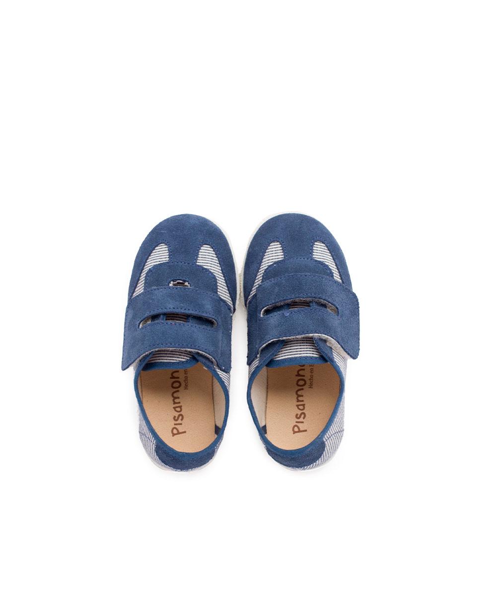 Zapatillas de lona de niños con cierre adherente - Pisamonas - Azul marino Azul marino-5