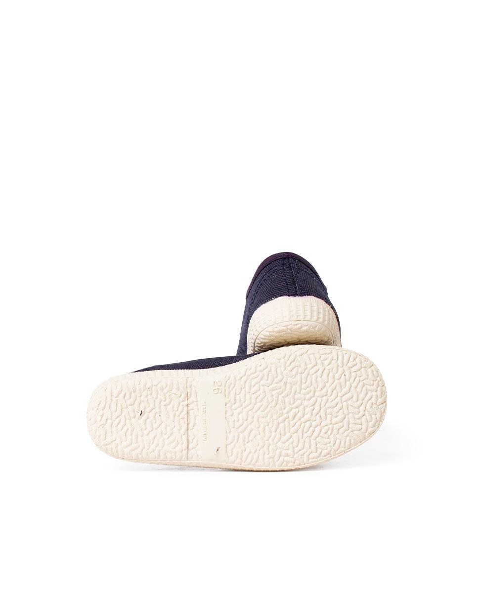 Zapatillas de lona reciclada rpet de niños con tiras adherentes - Pisamonas - Azul marino Azul marino-2