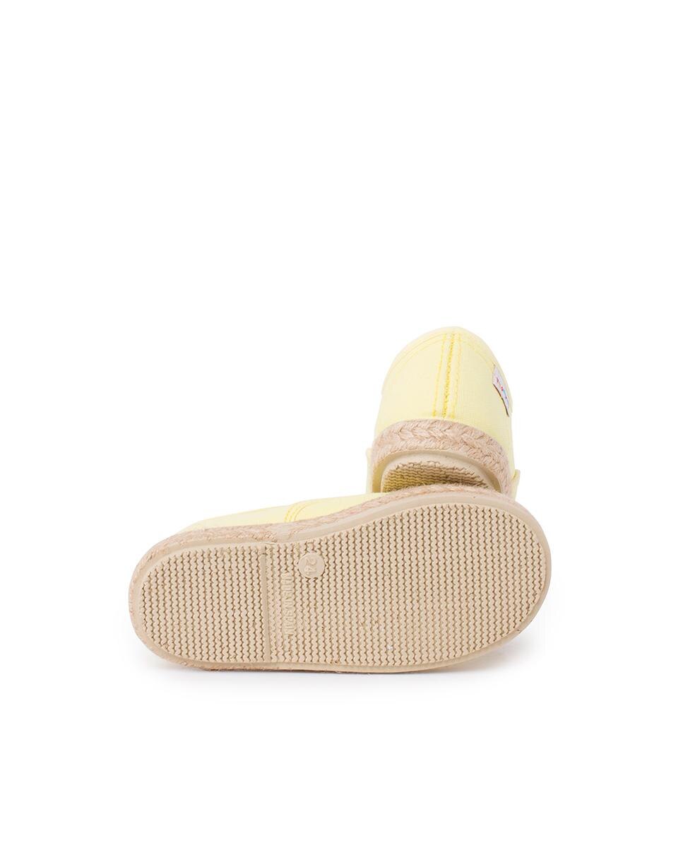 Zapatillas de lona de niños con cordones y suela alpargata - Pisamonas - Amarillo Amarillo-2