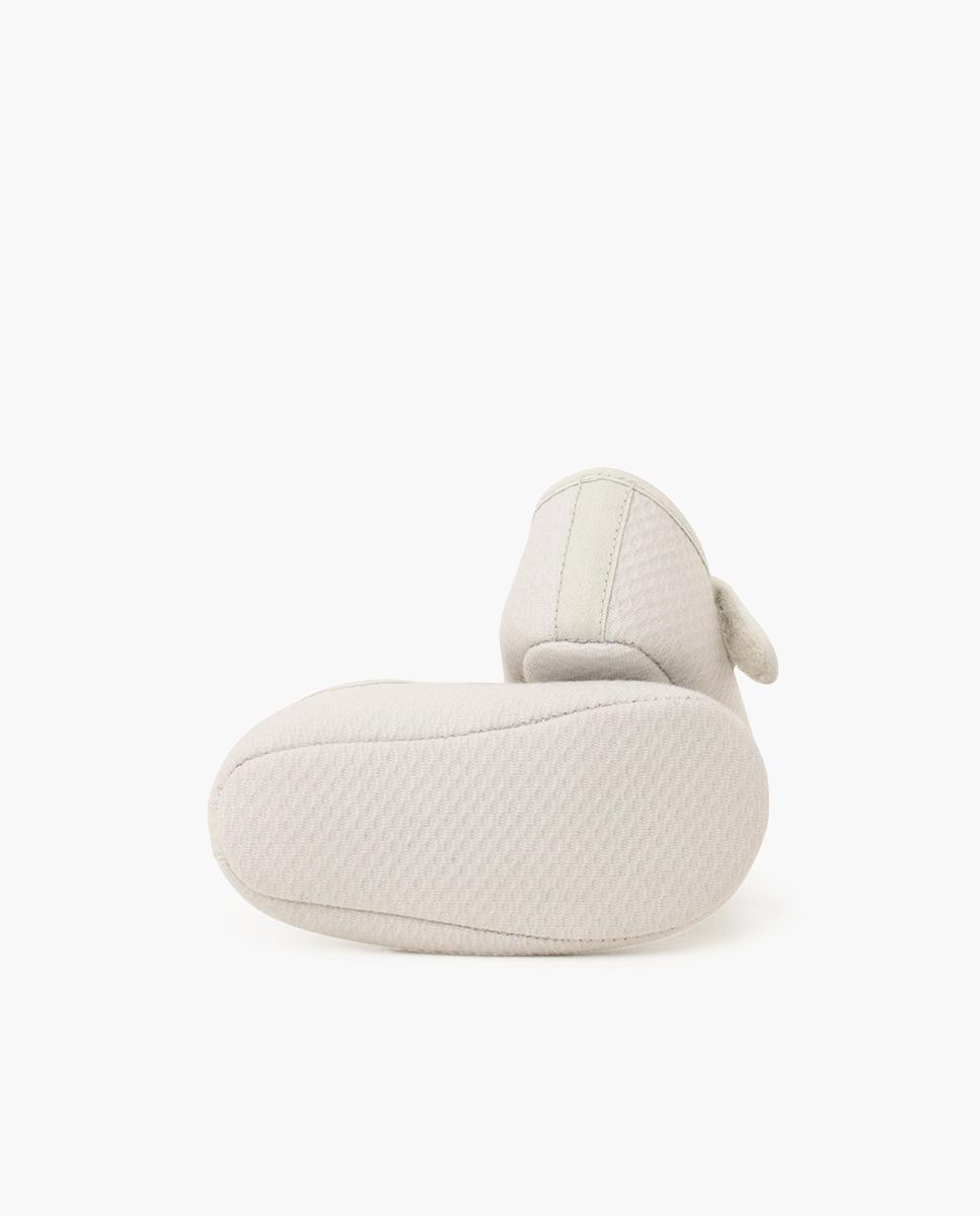 Merceditas de bebé de piqué acolchado con cierre adherente - Pisamonas - Beige Beige-2