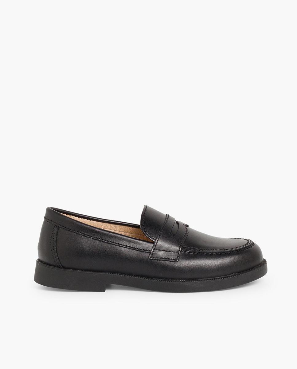 Mocasines de niño de piel estilo clásico - Pisamonas - Negro Negro-1