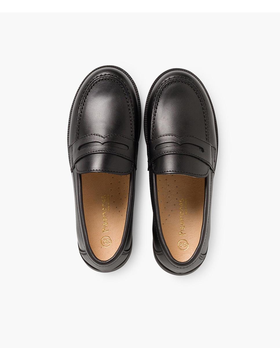 Mocasines de niño de piel estilo clásico - Pisamonas - Negro Negro-5