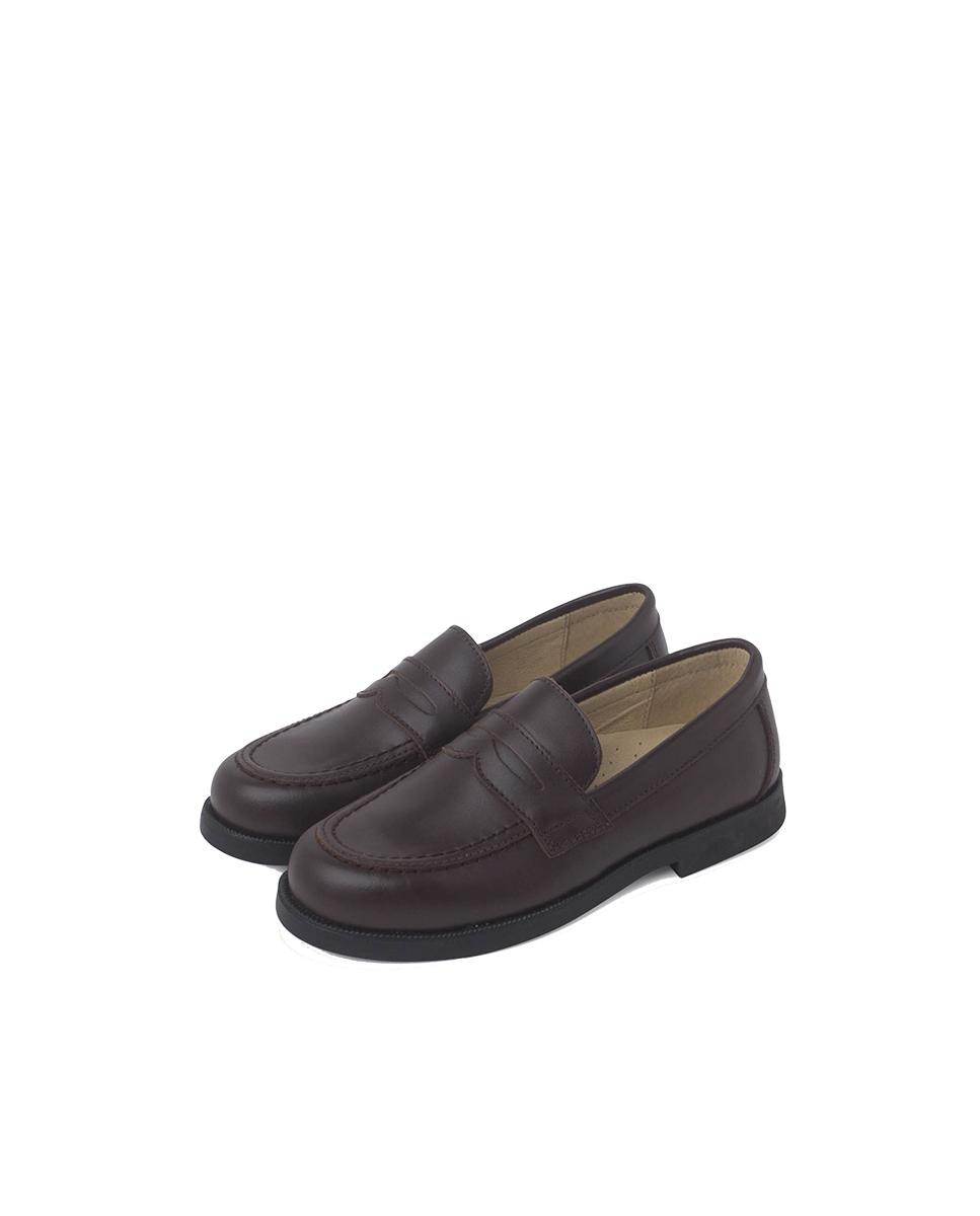 Mocasines de niño de piel estilo clásico - Pisamonas - Marrón Marrón-3