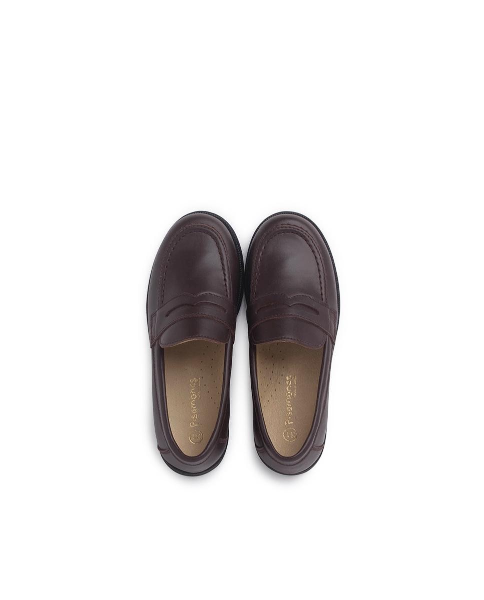 Mocasines de niño de piel estilo clásico - Pisamonas - Marrón Marrón-4