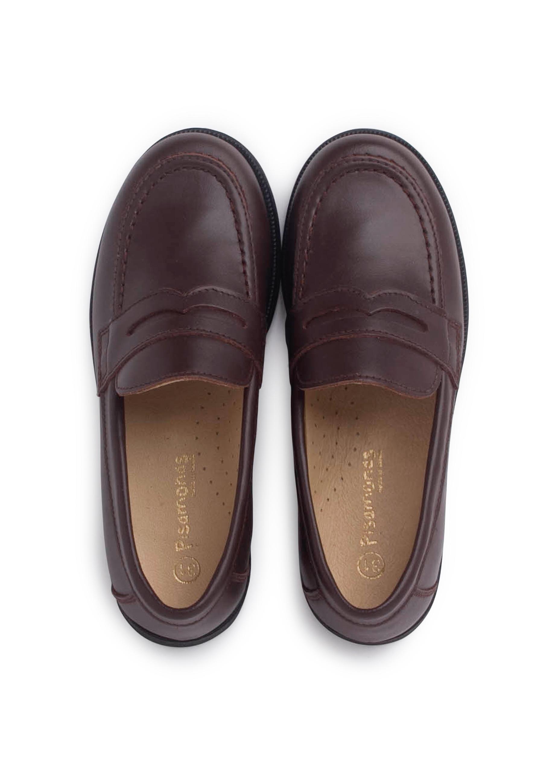 Mocasines de niño de piel estilo clásico - Pisamonas - Marrón Marrón-5