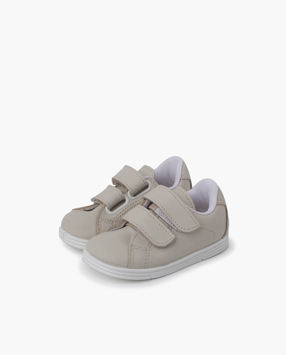Pisamonas - Zapatillas deportivas de bebé de piel lavable.