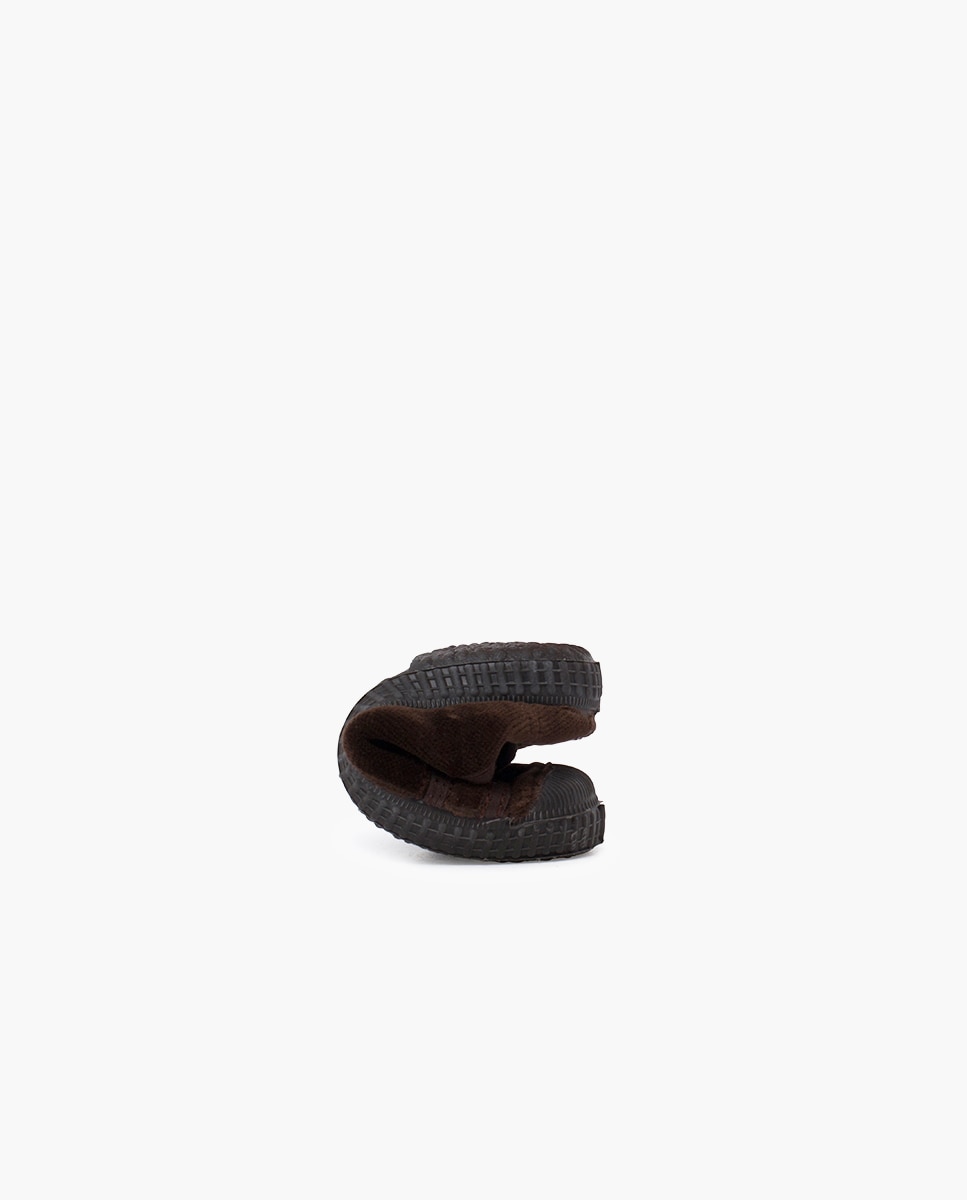Zapatillas terciopelo de bebé niño con cordones - Pisamonas - Marrón Marrón-5