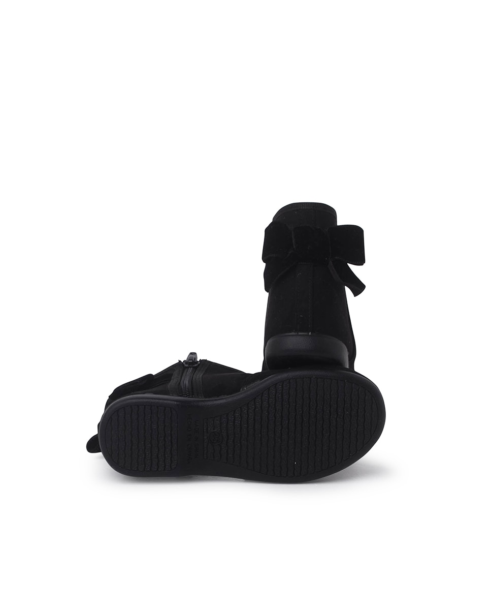 Imagen 2 de Botas de niños con lazo terciopelo y cremallera - Pisamonas - Negro Negro