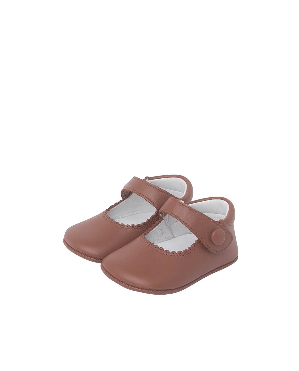 Merceditas de bebé merceditas piel cinta adherente - Pisamonas - Camel Camel-3