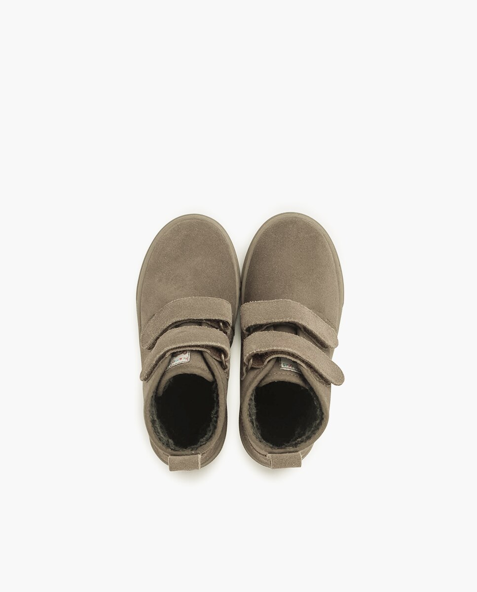 Botas de niño en serraje con doble cierre adherente - Pisamonas - Topo Topo-4