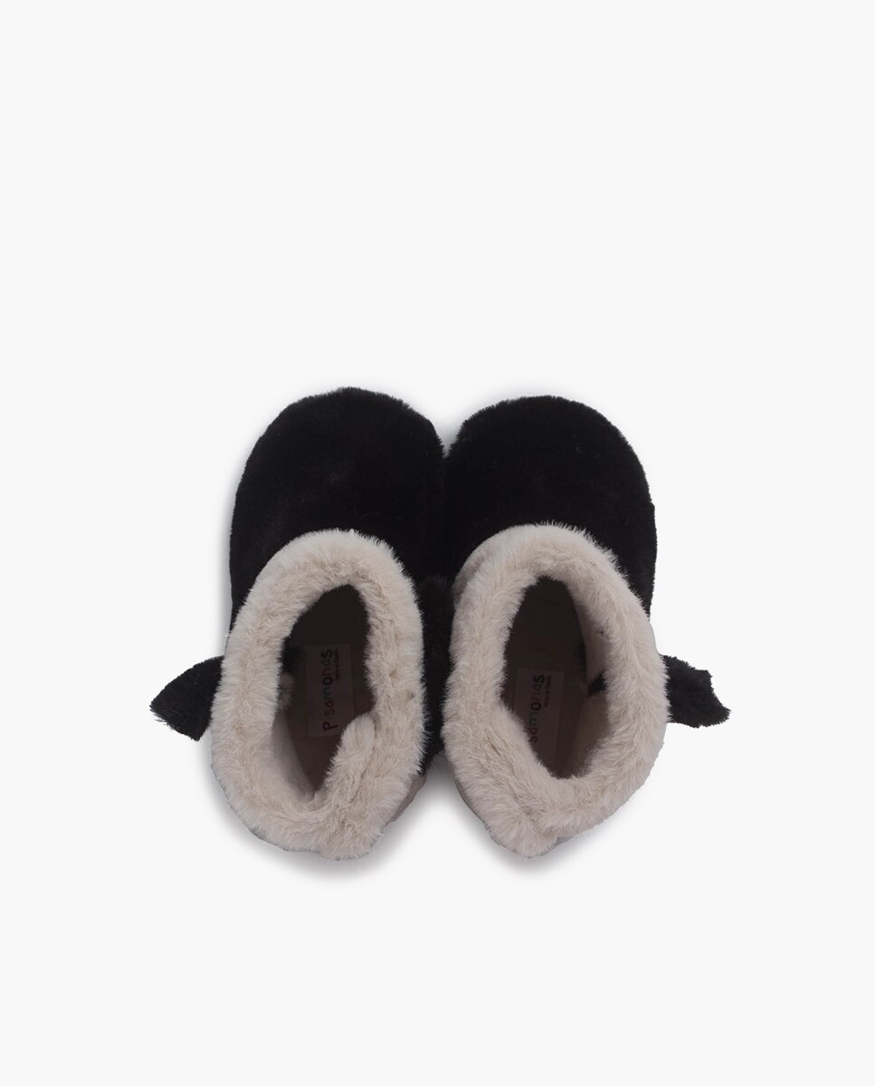 Zapatillas de casa cerradas de niños casa panda - Pisamonas - Blanco Blanco-4