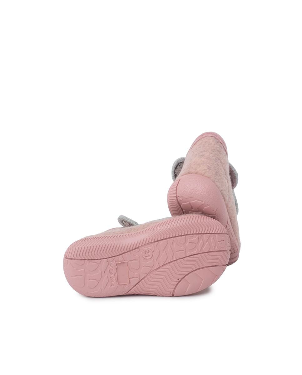 Imagen 2 de Zapatillas de casa cerradas de bebé primeros pasos animales - Rosa / Verde Rosa / Verde