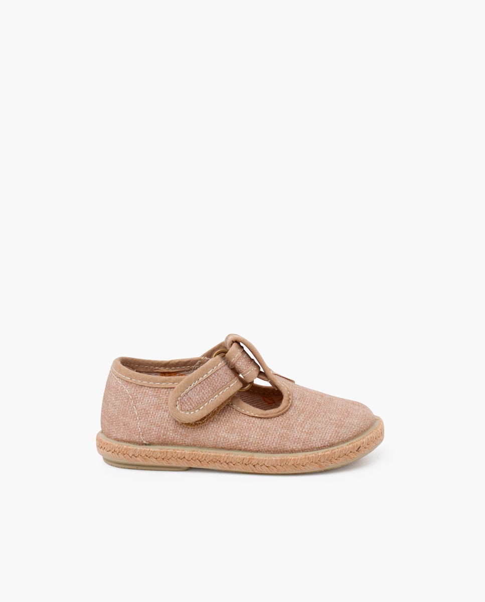 Pepitos de bebé algodón ecológico suela yute - Pisamonas - Natural Natural-1