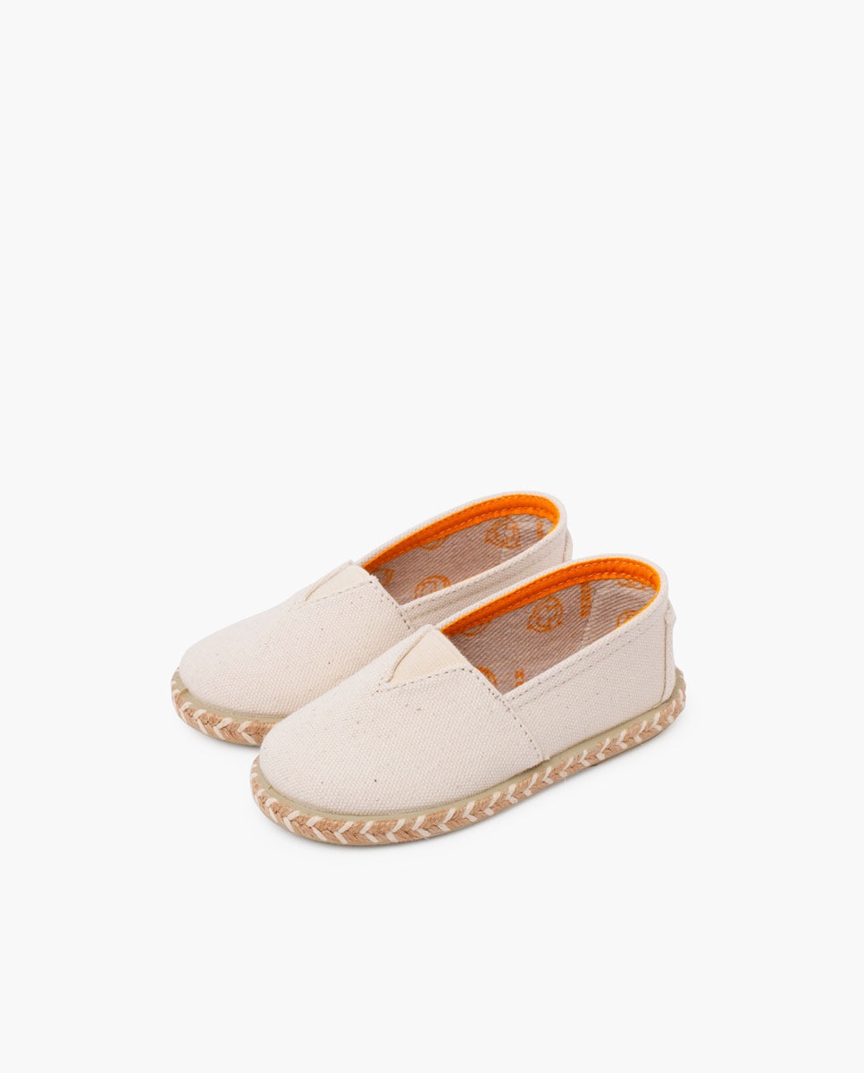 Alpargatas de bebé elástico central yute bicolor - Pisamonas - Crudo Crudo-3