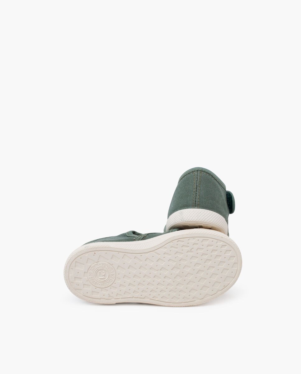 Sandalias de bebé lona eco puntera goma - Pisamonas - Verde Verde-2