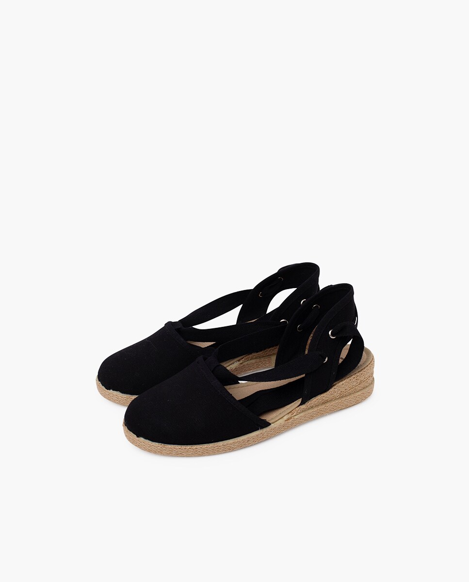 Popa Alpargatas Con Tachuelas Alpargatas Cuña Y Cintas Piqué Y