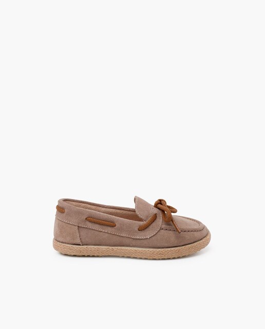 Imagen 0 de Mocasines de niños serraje cordón suela yute