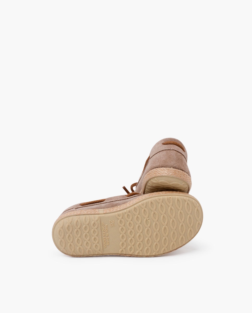 Mocasines de niños serraje cordón suela yute - Pisamonas - Topo Topo-2
