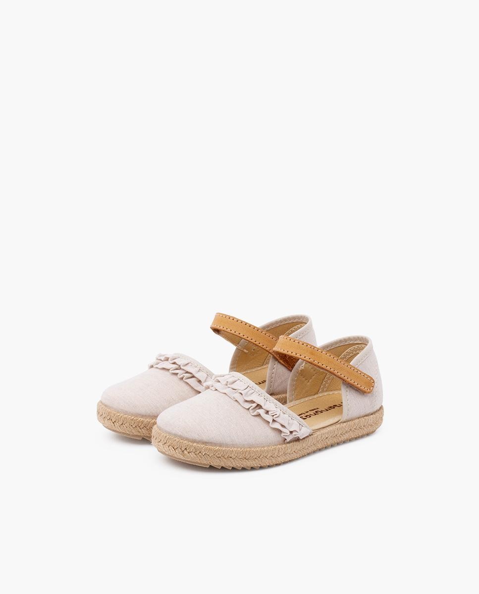 Imagen 3 de Alpargatas de niña con volantes - Pisamonas - Beige Beige