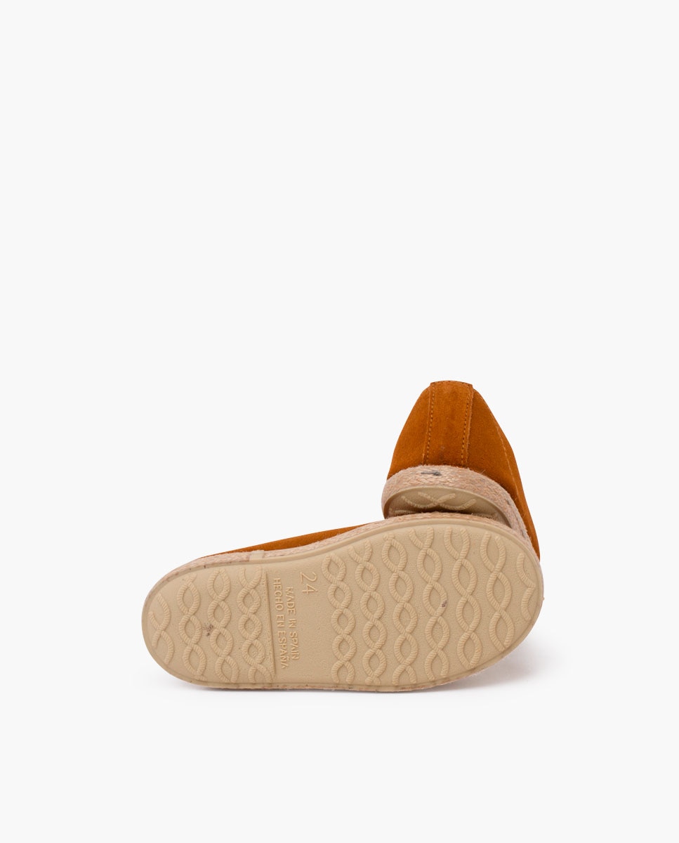 Zapatillas Cordones Serraje y Yute Niños en beige/nude - Pisamonas - Camel Camel-2