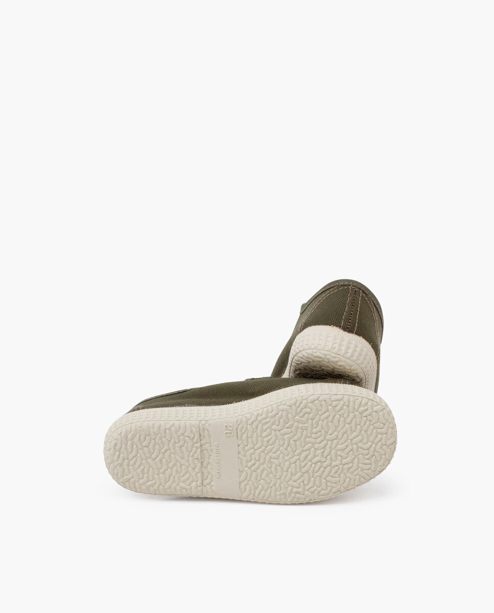 Zapatillas de lona reciclada rpet de niños con tiras adherentes - Pisamonas - Verde Verde-2