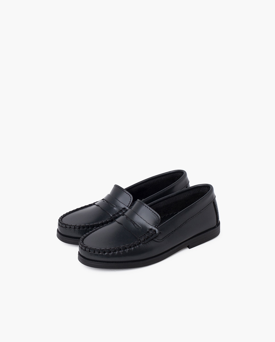 Mocasines de niños castellanos acabado mate antifaz - Pisamonas - Azul marino Azul marino-3