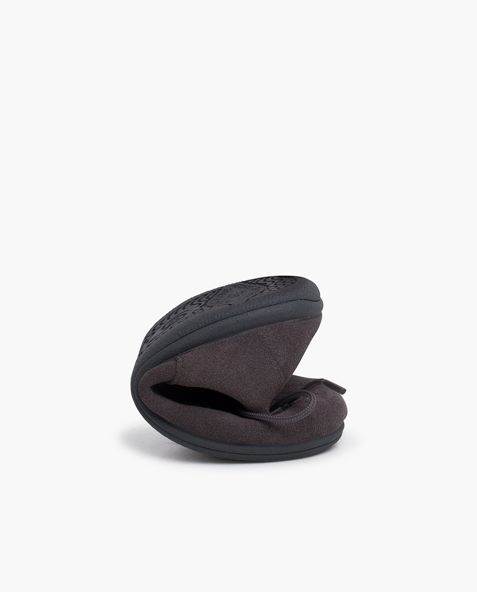 Zapatos de cordones de niños de serraje con lengüeta de flecos - Pisamonas - Gris Gris-5