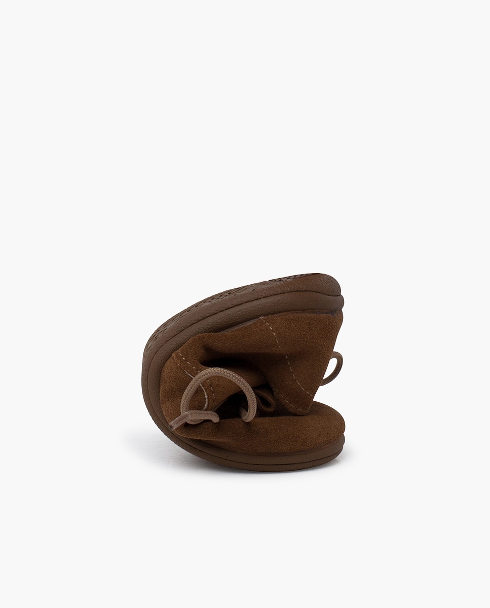 Zapatos de cordones de niños de serraje con lengüeta de flecos - Pisamonas - Topo Topo-5