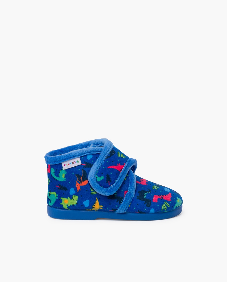 Imagen 0 de Zapatillas de casa cerradas de bebé niña andar por casa dibujos Azul
