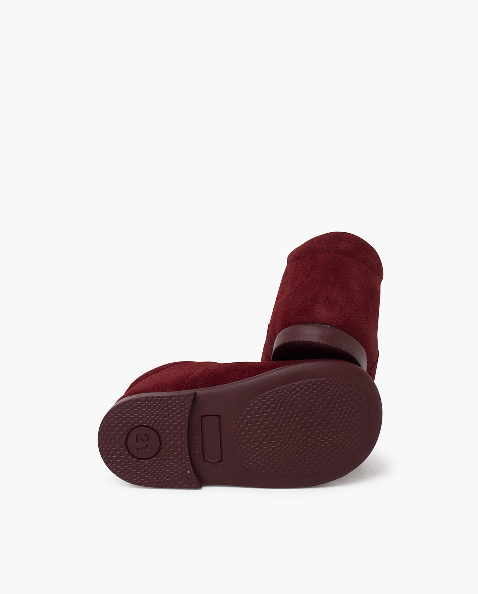 Zapatos de cordones y bluchers de bebé niña / zapatito inglés serraje - Pisamonas - Burdeos Burdeos-2
