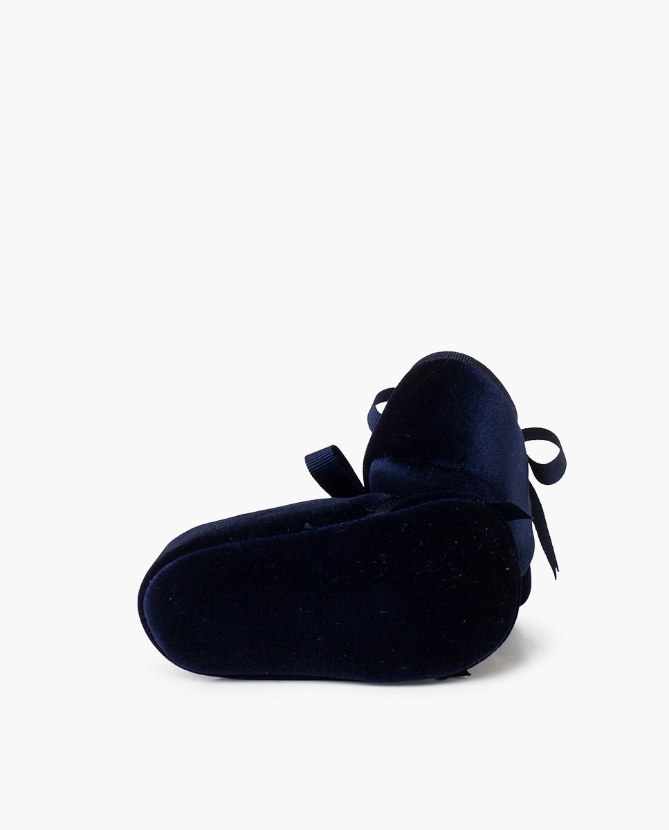 Zapatos de cordones y bluchers de bebé niña blucher terciopelo lazo faya - Pisamonas - Azul marino Azul marino-2