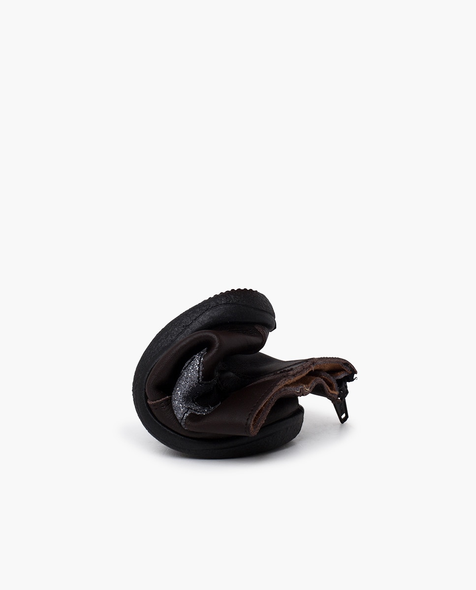 Botas de bebé estrella piel lavable - Pisamonas - Marrón oscuro Marrón oscuro-5