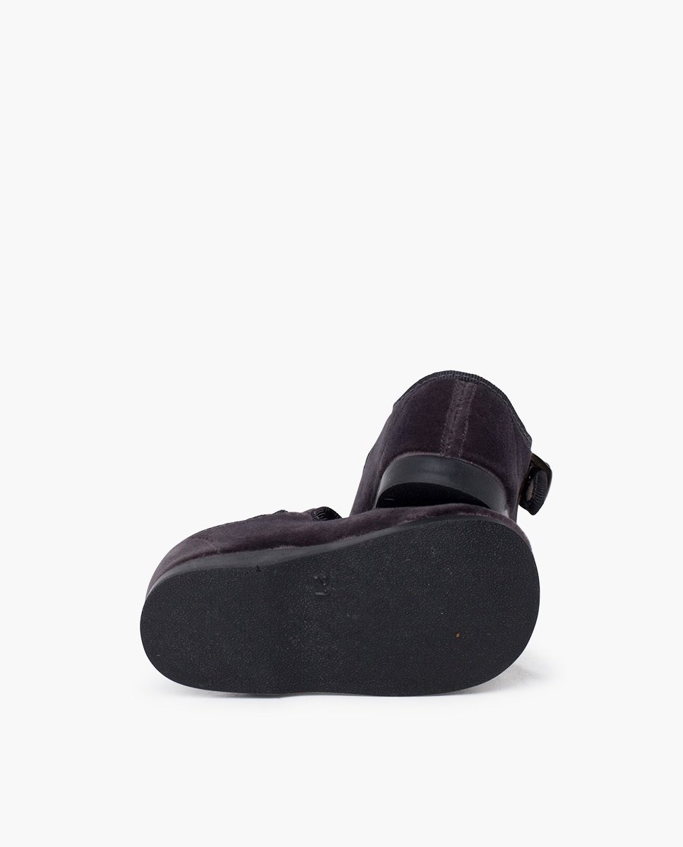 Pepitos de bebé terciopelo hebilla - Pisamonas - Gris oscuro Gris oscuro-2