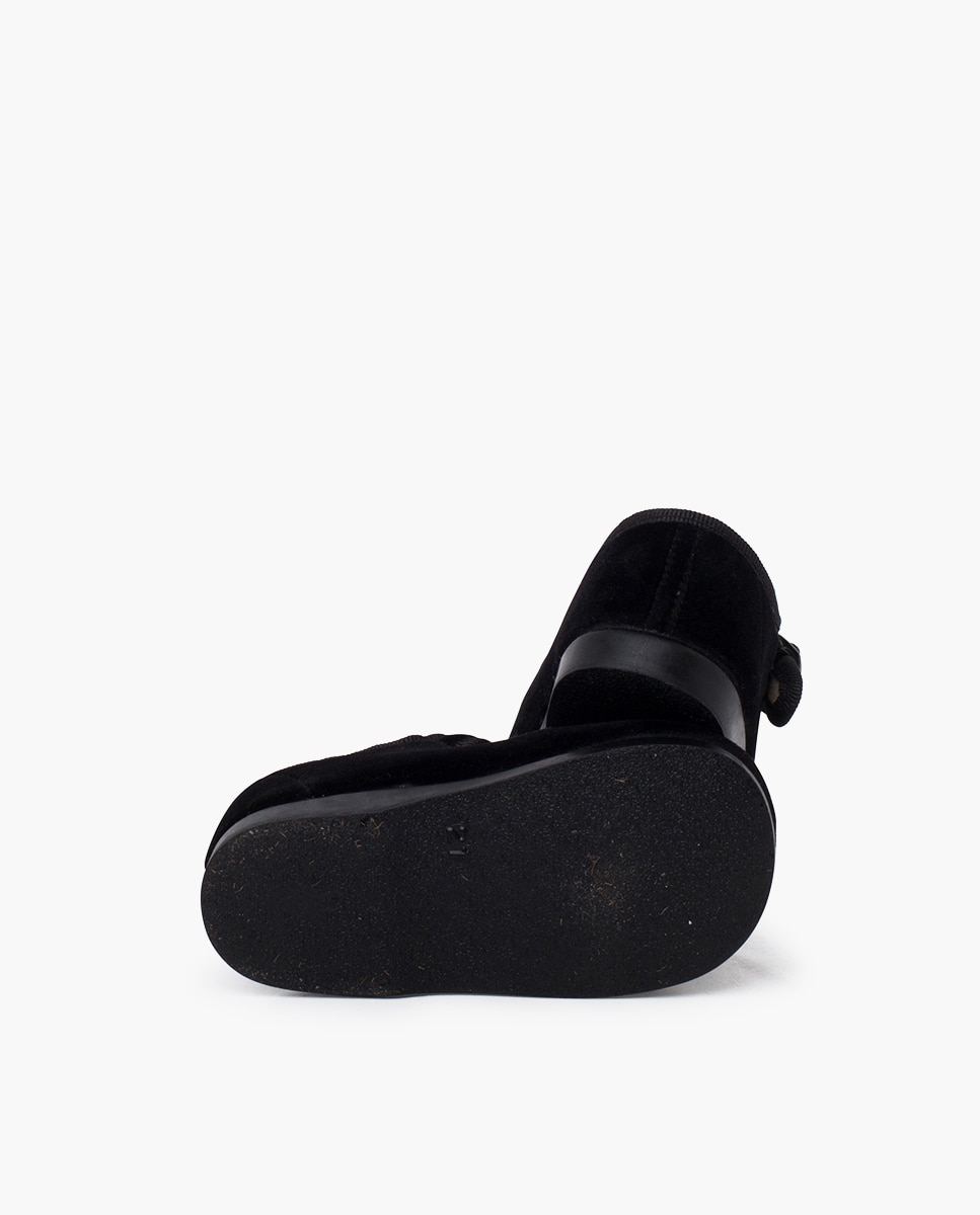 Pepitos de bebé terciopelo hebilla - Pisamonas - Negro Negro-2