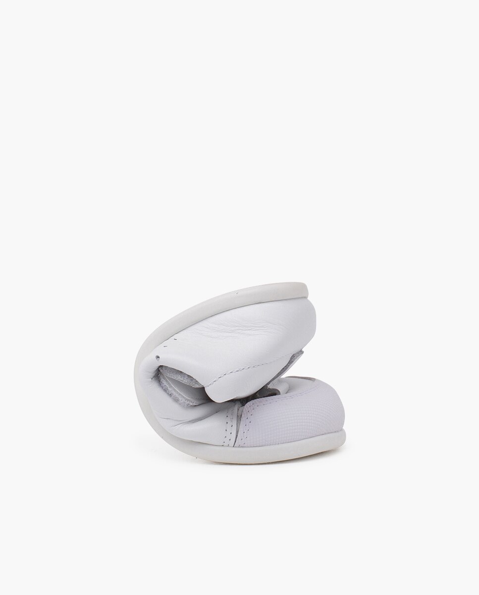 Zapatillas deportivas de bebé niña blanditas piel doble cierre - Pisamonas - Blanco Blanco-5